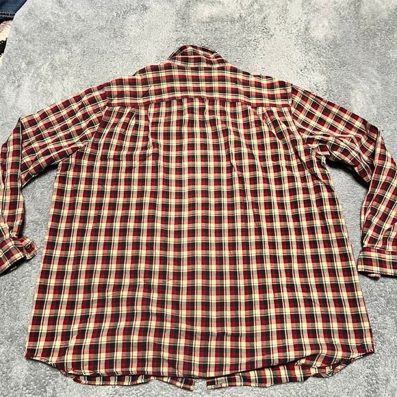 Carhartt Flannel Shirt Mens 3XL Tall Red Plaid Relaxed Fit Collared Button -** - Picture 5 of 9